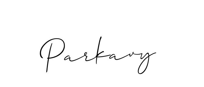 It looks lik you need a new signature style for name Parkavy. Design unique handwritten (Allison_Script) signature with our free signature maker in just a few clicks. Parkavy signature style 2 images and pictures png
