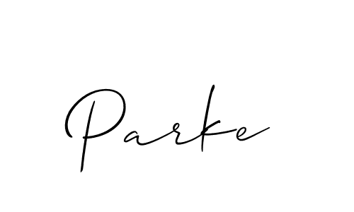 Use a signature maker to create a handwritten signature online. With this signature software, you can design (Allison_Script) your own signature for name Parke. Parke signature style 2 images and pictures png