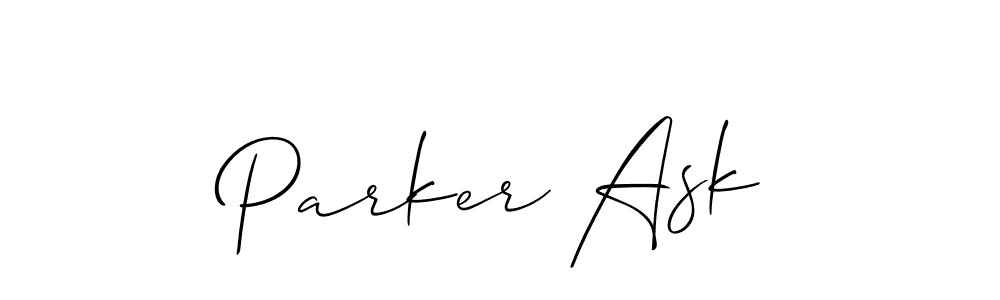 Create a beautiful signature design for name Parker Ask. With this signature (Allison_Script) fonts, you can make a handwritten signature for free. Parker Ask signature style 2 images and pictures png