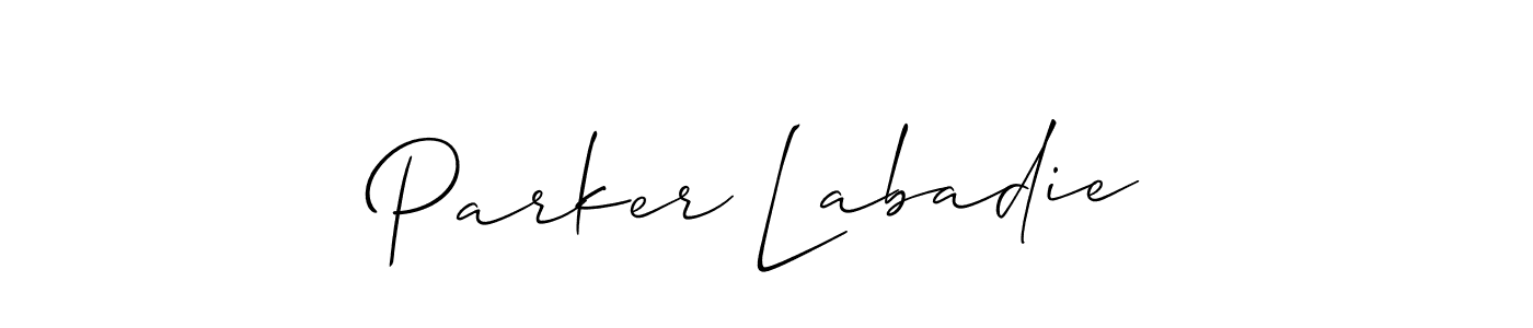 The best way (Allison_Script) to make a short signature is to pick only two or three words in your name. The name Parker Labadie include a total of six letters. For converting this name. Parker Labadie signature style 2 images and pictures png