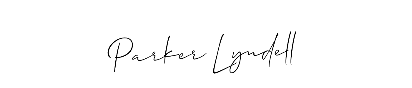 The best way (Allison_Script) to make a short signature is to pick only two or three words in your name. The name Parker Lyndell include a total of six letters. For converting this name. Parker Lyndell signature style 2 images and pictures png