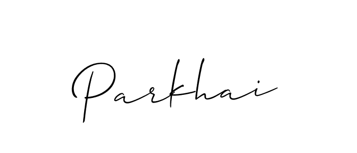 How to make Parkhai signature? Allison_Script is a professional autograph style. Create handwritten signature for Parkhai name. Parkhai signature style 2 images and pictures png