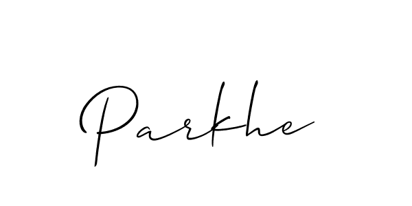 How to make Parkhe signature? Allison_Script is a professional autograph style. Create handwritten signature for Parkhe name. Parkhe signature style 2 images and pictures png