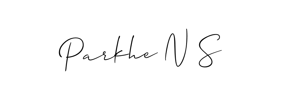 Similarly Allison_Script is the best handwritten signature design. Signature creator online .You can use it as an online autograph creator for name Parkhe N S. Parkhe N S signature style 2 images and pictures png