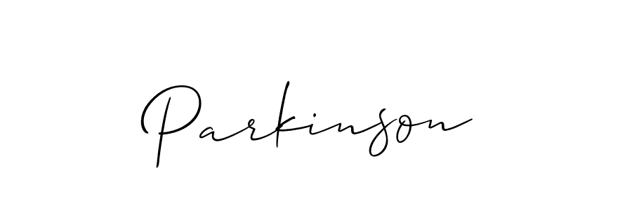 You should practise on your own different ways (Allison_Script) to write your name (Parkinson) in signature. don't let someone else do it for you. Parkinson signature style 2 images and pictures png