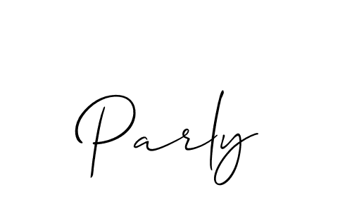 Best and Professional Signature Style for Parly. Allison_Script Best Signature Style Collection. Parly signature style 2 images and pictures png