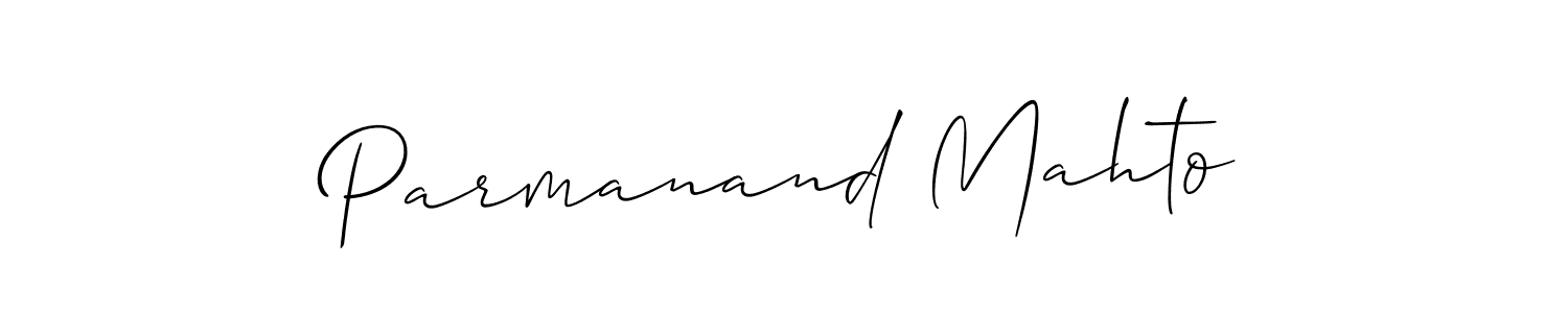 This is the best signature style for the Parmanand Mahto name. Also you like these signature font (Allison_Script). Mix name signature. Parmanand Mahto signature style 2 images and pictures png