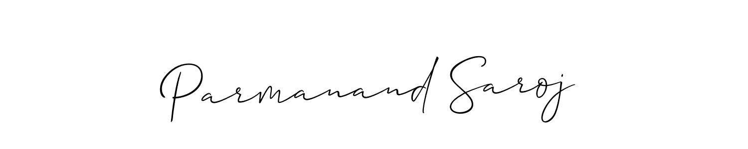 It looks lik you need a new signature style for name Parmanand Saroj. Design unique handwritten (Allison_Script) signature with our free signature maker in just a few clicks. Parmanand Saroj signature style 2 images and pictures png