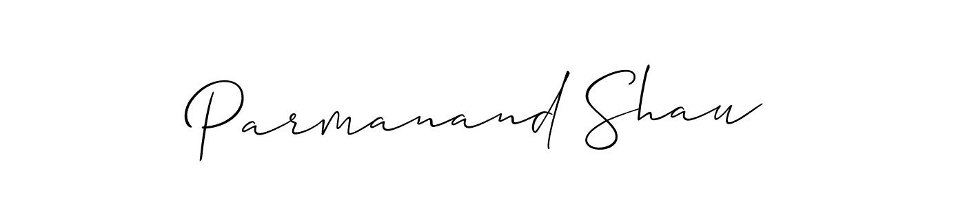 You should practise on your own different ways (Allison_Script) to write your name (Parmanand Shau) in signature. don't let someone else do it for you. Parmanand Shau signature style 2 images and pictures png