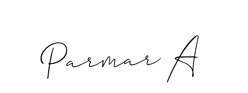 It looks lik you need a new signature style for name Parmar A. Design unique handwritten (Allison_Script) signature with our free signature maker in just a few clicks. Parmar A signature style 2 images and pictures png