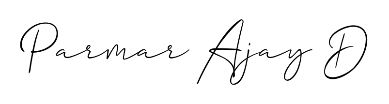 A sleek calligraphic signature for name Parmar Ajay D utilizing Allison_Script styling. Great for adding personal signatures to photos and art. Parmar Ajay D signature style 2 images and pictures png