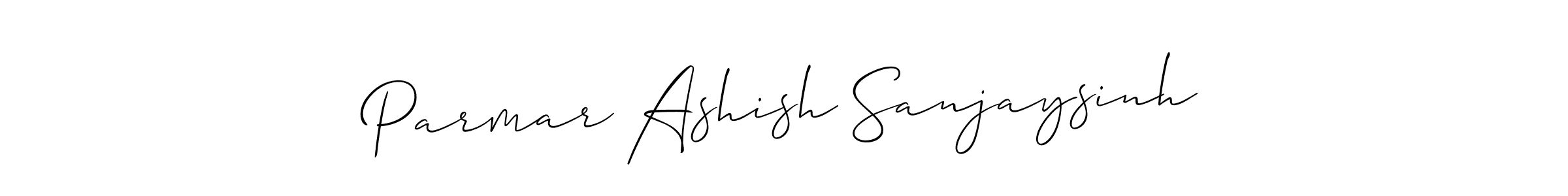 Also we have Parmar Ashish Sanjaysinh name is the best signature style. Create professional handwritten signature collection using Allison_Script autograph style. Parmar Ashish Sanjaysinh signature style 2 images and pictures png