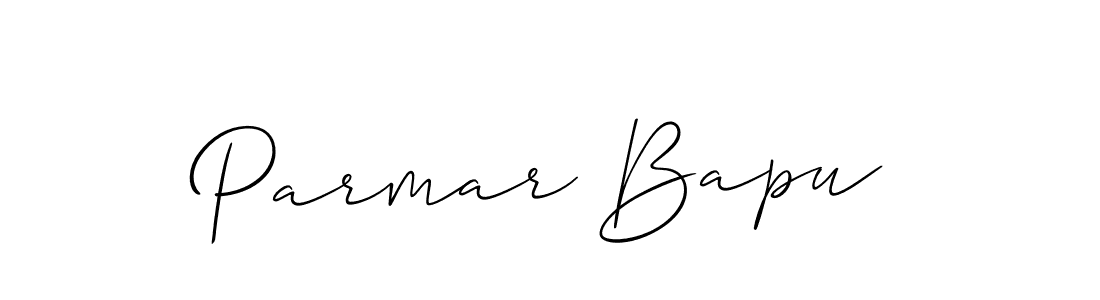 The best way (Allison_Script) to make a short signature is to pick only two or three words in your name. The name Parmar Bapu include a total of six letters. For converting this name. Parmar Bapu signature style 2 images and pictures png