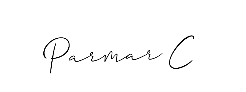 if you are searching for the best signature style for your name Parmar C. so please give up your signature search. here we have designed multiple signature styles  using Allison_Script. Parmar C signature style 2 images and pictures png
