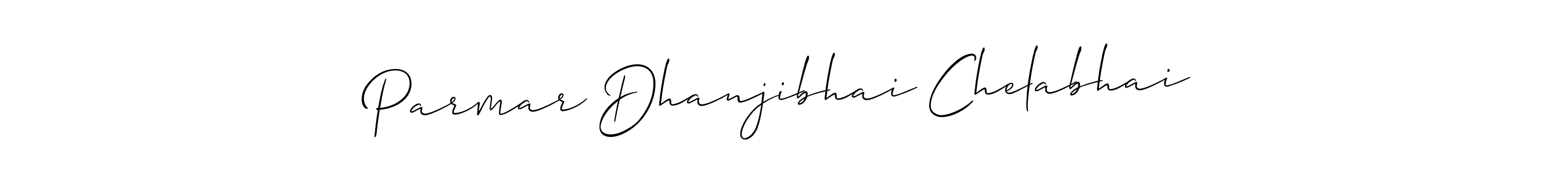 Make a short Parmar Dhanjibhai Chelabhai signature style. Manage your documents anywhere anytime using Allison_Script. Create and add eSignatures, submit forms, share and send files easily. Parmar Dhanjibhai Chelabhai signature style 2 images and pictures png