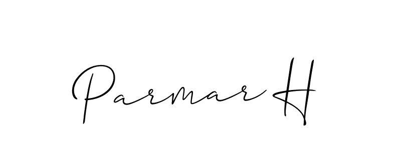 How to Draw Parmar H signature style? Allison_Script is a latest design signature styles for name Parmar H. Parmar H signature style 2 images and pictures png
