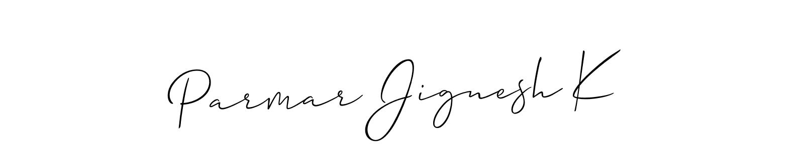 Also You can easily find your signature by using the search form. We will create Parmar Jignesh K name handwritten signature images for you free of cost using Allison_Script sign style. Parmar Jignesh K signature style 2 images and pictures png