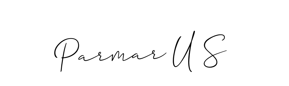 Also You can easily find your signature by using the search form. We will create Parmar U S name handwritten signature images for you free of cost using Allison_Script sign style. Parmar U S signature style 2 images and pictures png