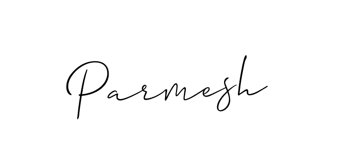 Use a signature maker to create a handwritten signature online. With this signature software, you can design (Allison_Script) your own signature for name Parmesh. Parmesh signature style 2 images and pictures png