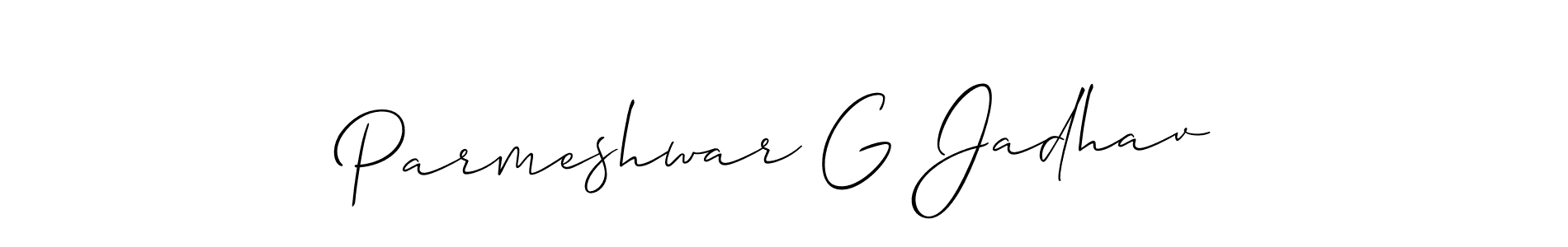 Use a signature maker to create a handwritten signature online. With this signature software, you can design (Allison_Script) your own signature for name Parmeshwar G Jadhav. Parmeshwar G Jadhav signature style 2 images and pictures png