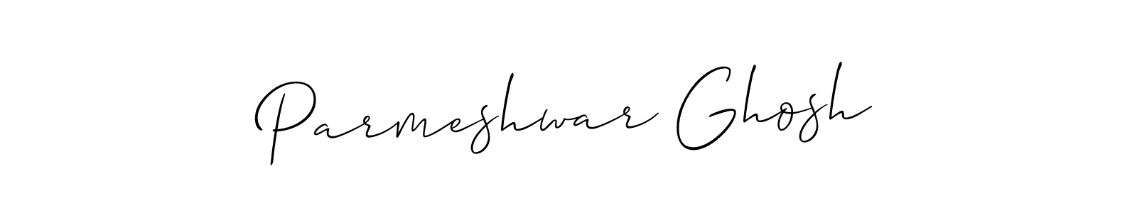 Allison_Script is a professional signature style that is perfect for those who want to add a touch of class to their signature. It is also a great choice for those who want to make their signature more unique. Get Parmeshwar Ghosh name to fancy signature for free. Parmeshwar Ghosh signature style 2 images and pictures png