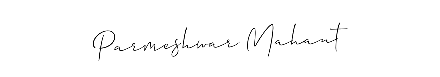 Use a signature maker to create a handwritten signature online. With this signature software, you can design (Allison_Script) your own signature for name Parmeshwar Mahant. Parmeshwar Mahant signature style 2 images and pictures png