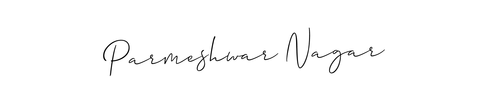 Use a signature maker to create a handwritten signature online. With this signature software, you can design (Allison_Script) your own signature for name Parmeshwar Nagar. Parmeshwar Nagar signature style 2 images and pictures png
