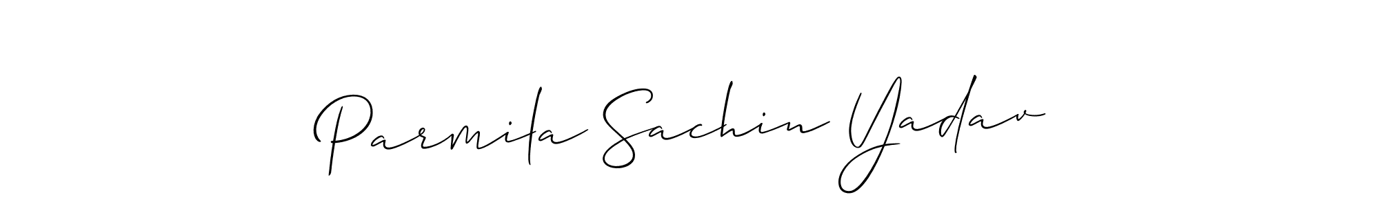 Check out images of Autograph of Parmila Sachin Yadav name. Actor Parmila Sachin Yadav Signature Style. Allison_Script is a professional sign style online. Parmila Sachin Yadav signature style 2 images and pictures png