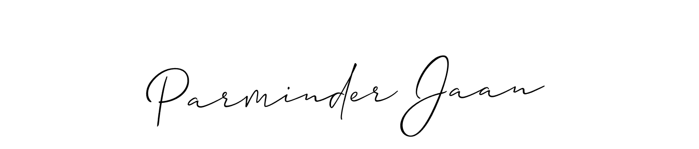 How to make Parminder Jaan signature? Allison_Script is a professional autograph style. Create handwritten signature for Parminder Jaan name. Parminder Jaan signature style 2 images and pictures png