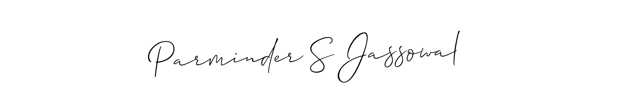 Use a signature maker to create a handwritten signature online. With this signature software, you can design (Allison_Script) your own signature for name Parminder S Jassowal. Parminder S Jassowal signature style 2 images and pictures png