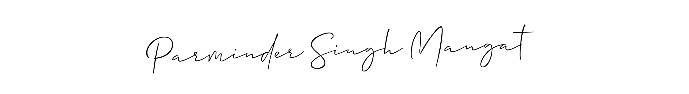 Similarly Allison_Script is the best handwritten signature design. Signature creator online .You can use it as an online autograph creator for name Parminder Singh Mangat. Parminder Singh Mangat signature style 2 images and pictures png