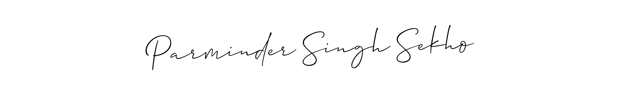 How to make Parminder Singh Sekho name signature. Use Allison_Script style for creating short signs online. This is the latest handwritten sign. Parminder Singh Sekho signature style 2 images and pictures png