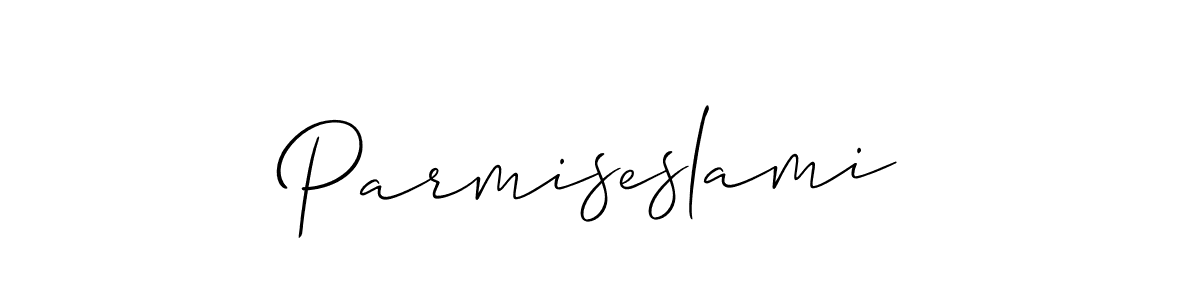 Allison_Script is a professional signature style that is perfect for those who want to add a touch of class to their signature. It is also a great choice for those who want to make their signature more unique. Get Parmiseslami name to fancy signature for free. Parmiseslami signature style 2 images and pictures png