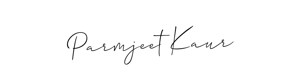 You should practise on your own different ways (Allison_Script) to write your name (Parmjeet Kaur) in signature. don't let someone else do it for you. Parmjeet Kaur signature style 2 images and pictures png