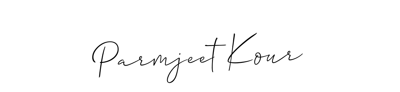 It looks lik you need a new signature style for name Parmjeet Kour. Design unique handwritten (Allison_Script) signature with our free signature maker in just a few clicks. Parmjeet Kour signature style 2 images and pictures png