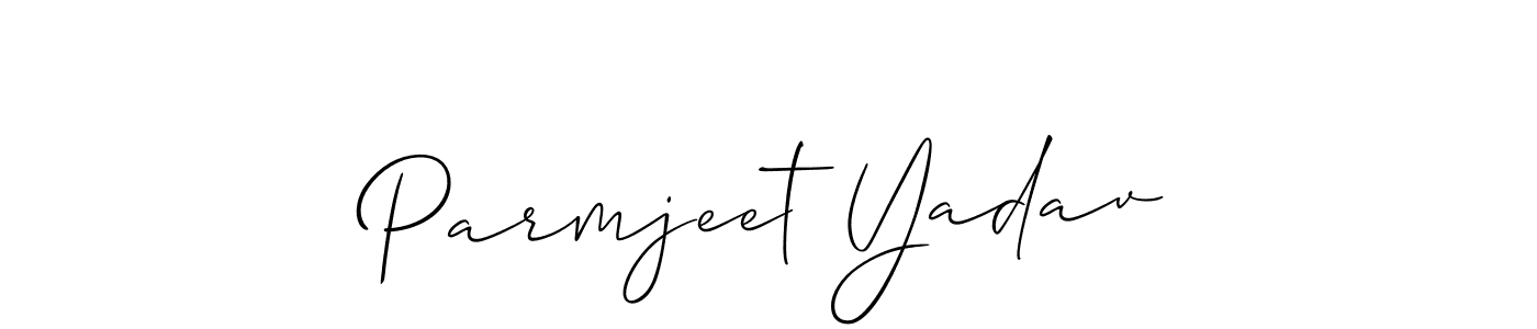 The best way (Allison_Script) to make a short signature is to pick only two or three words in your name. The name Parmjeet Yadav include a total of six letters. For converting this name. Parmjeet Yadav signature style 2 images and pictures png