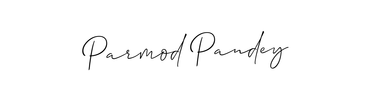 Allison_Script is a professional signature style that is perfect for those who want to add a touch of class to their signature. It is also a great choice for those who want to make their signature more unique. Get Parmod Pandey name to fancy signature for free. Parmod Pandey signature style 2 images and pictures png