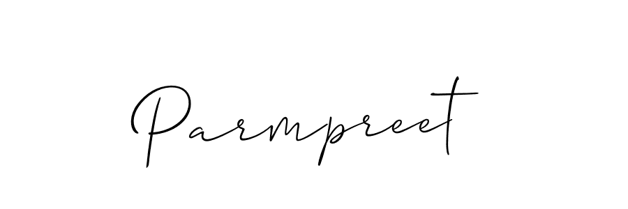 Create a beautiful signature design for name Parmpreet. With this signature (Allison_Script) fonts, you can make a handwritten signature for free. Parmpreet signature style 2 images and pictures png