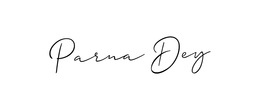 Also we have Parna Dey name is the best signature style. Create professional handwritten signature collection using Allison_Script autograph style. Parna Dey signature style 2 images and pictures png