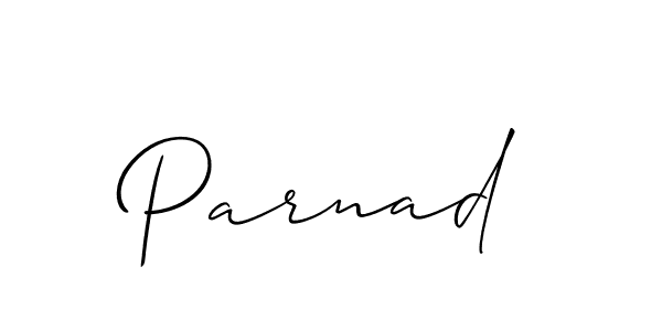 Use a signature maker to create a handwritten signature online. With this signature software, you can design (Allison_Script) your own signature for name Parnad. Parnad signature style 2 images and pictures png