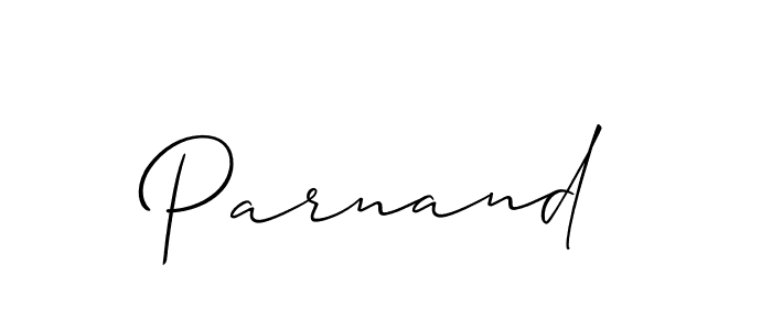 It looks lik you need a new signature style for name Parnand. Design unique handwritten (Allison_Script) signature with our free signature maker in just a few clicks. Parnand signature style 2 images and pictures png