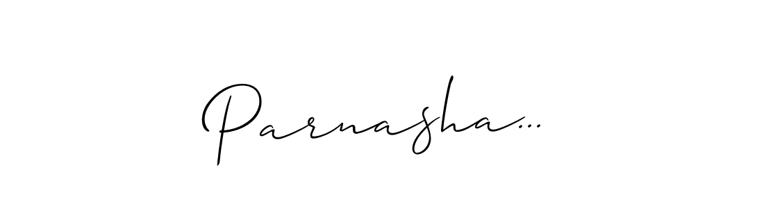 Allison_Script is a professional signature style that is perfect for those who want to add a touch of class to their signature. It is also a great choice for those who want to make their signature more unique. Get Parnasha... name to fancy signature for free. Parnasha... signature style 2 images and pictures png