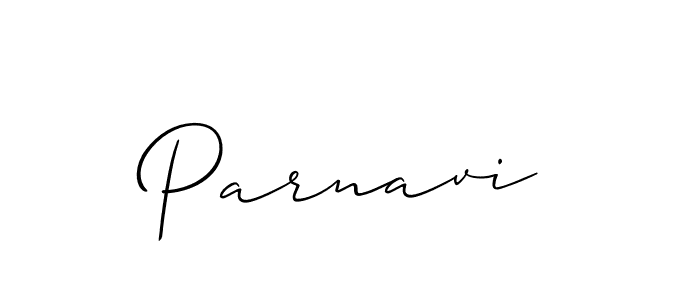 Design your own signature with our free online signature maker. With this signature software, you can create a handwritten (Allison_Script) signature for name Parnavi. Parnavi signature style 2 images and pictures png