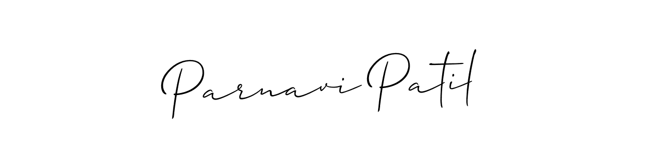 How to make Parnavi Patil signature? Allison_Script is a professional autograph style. Create handwritten signature for Parnavi Patil name. Parnavi Patil signature style 2 images and pictures png