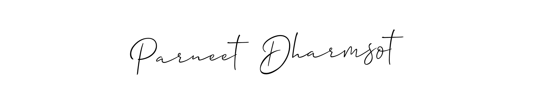 Allison_Script is a professional signature style that is perfect for those who want to add a touch of class to their signature. It is also a great choice for those who want to make their signature more unique. Get Parneet  Dharmsot name to fancy signature for free. Parneet  Dharmsot signature style 2 images and pictures png