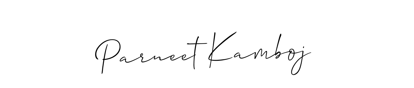 It looks lik you need a new signature style for name Parneet Kamboj. Design unique handwritten (Allison_Script) signature with our free signature maker in just a few clicks. Parneet Kamboj signature style 2 images and pictures png