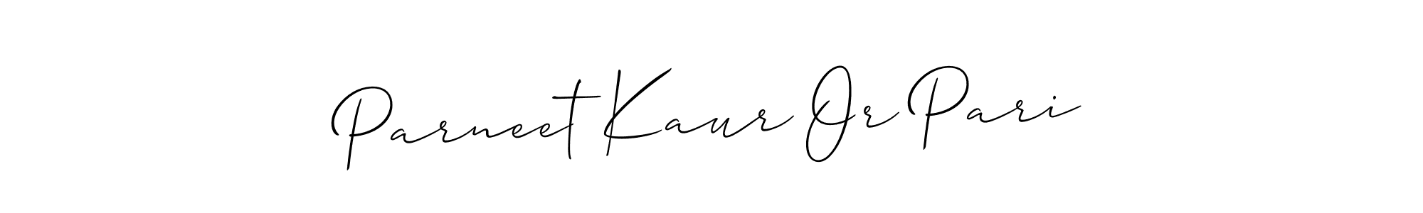 How to Draw Parneet Kaur Or Pari signature style? Allison_Script is a latest design signature styles for name Parneet Kaur Or Pari. Parneet Kaur Or Pari signature style 2 images and pictures png