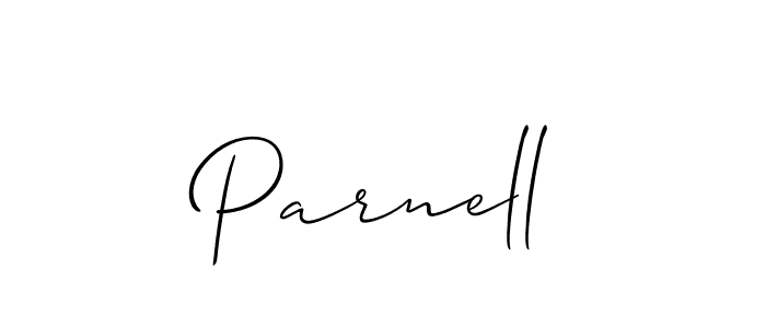 Design your own signature with our free online signature maker. With this signature software, you can create a handwritten (Allison_Script) signature for name Parnell. Parnell signature style 2 images and pictures png