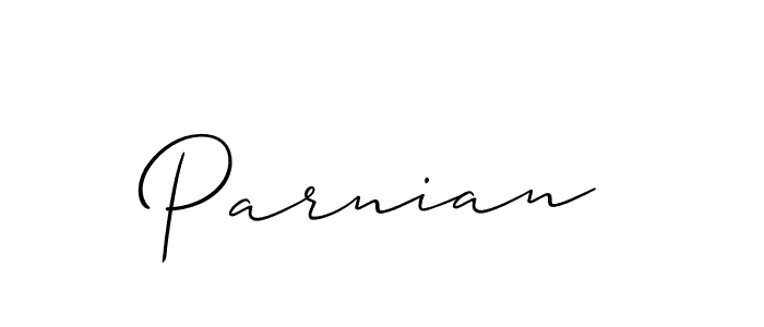 How to make Parnian signature? Allison_Script is a professional autograph style. Create handwritten signature for Parnian name. Parnian signature style 2 images and pictures png