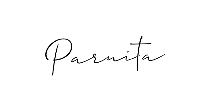 Parnita stylish signature style. Best Handwritten Sign (Allison_Script) for my name. Handwritten Signature Collection Ideas for my name Parnita. Parnita signature style 2 images and pictures png